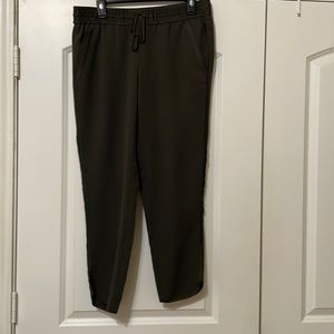 Loft Olive Green Tappered Ankle Pants